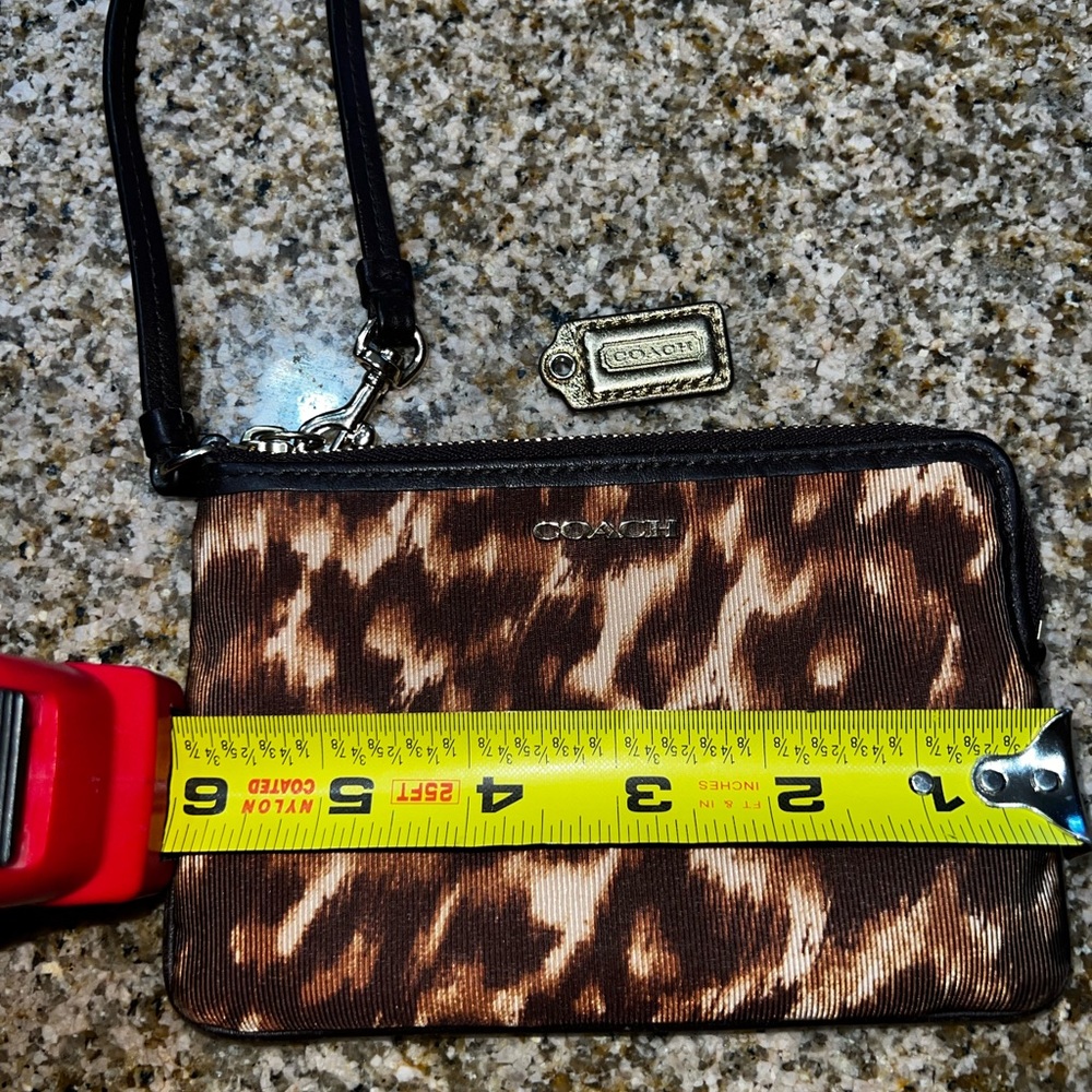 Coach Brown and Black Wristlet